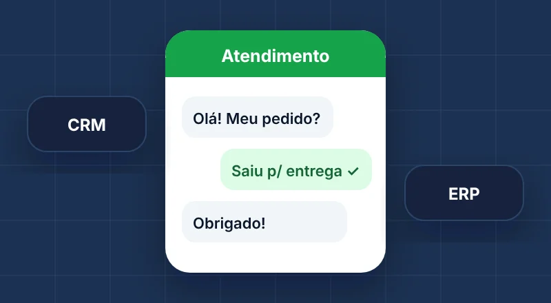Atendimento Empresarial Integrado ao WhatsApp — ilustração do serviço